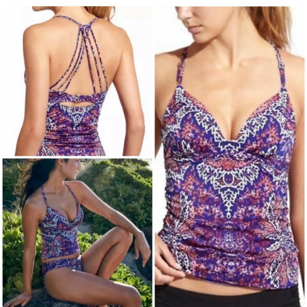 Athleta Aqualuxe Molded Tankini Top new